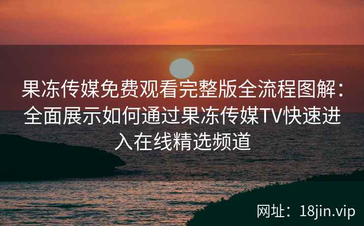 果冻传媒免费观看完整版全流程图解：全面展示如何通过果冻传媒TV快速进入在线精选频道