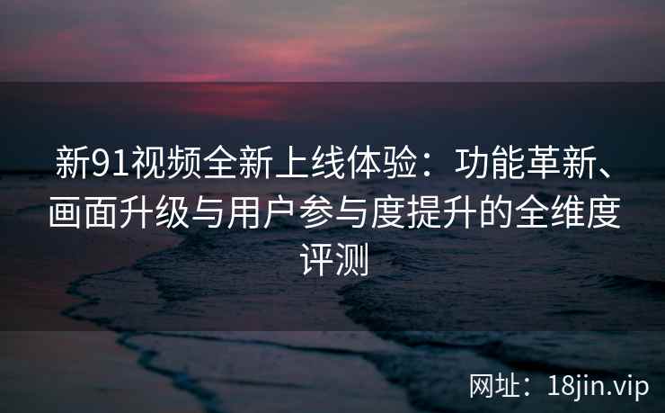 新91视频全新上线体验：功能革新、画面升级与用户参与度提升的全维度评测