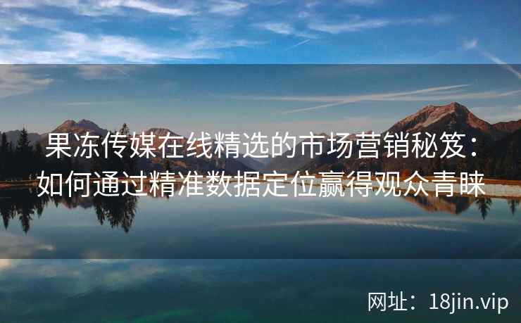 果冻传媒在线精选的市场营销秘笈：如何通过精准数据定位赢得观众青睐